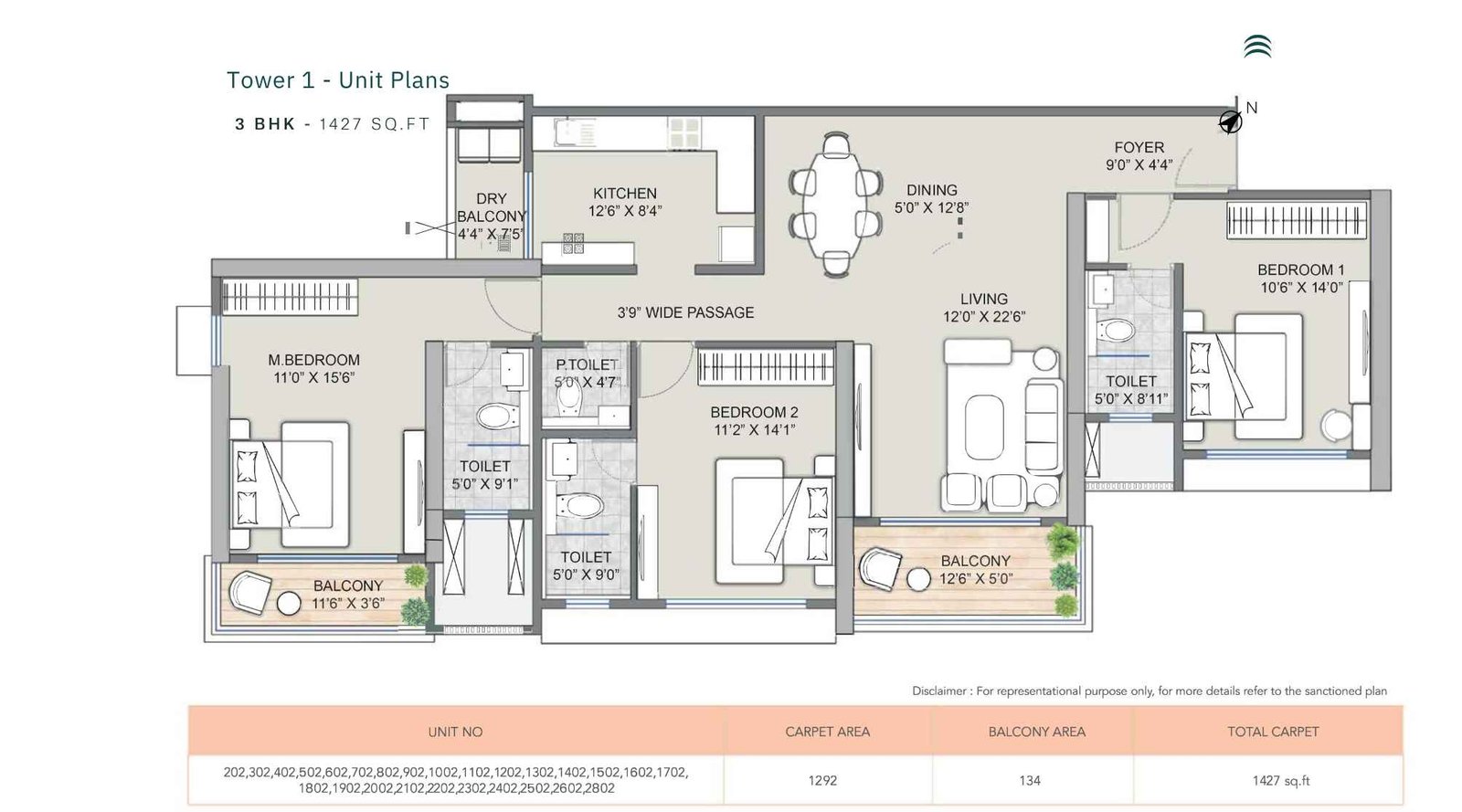 Supreme-Towers-3-bhk-1427-sqft-image-2